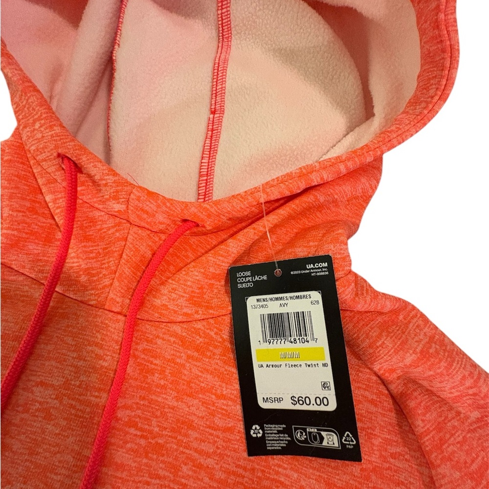 NEW with tags!! Men’s Size Medium Under Armour Fleece Twist Hoodie - Picture 3 of 7